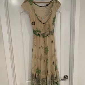 Odille summer dress with silk underlay